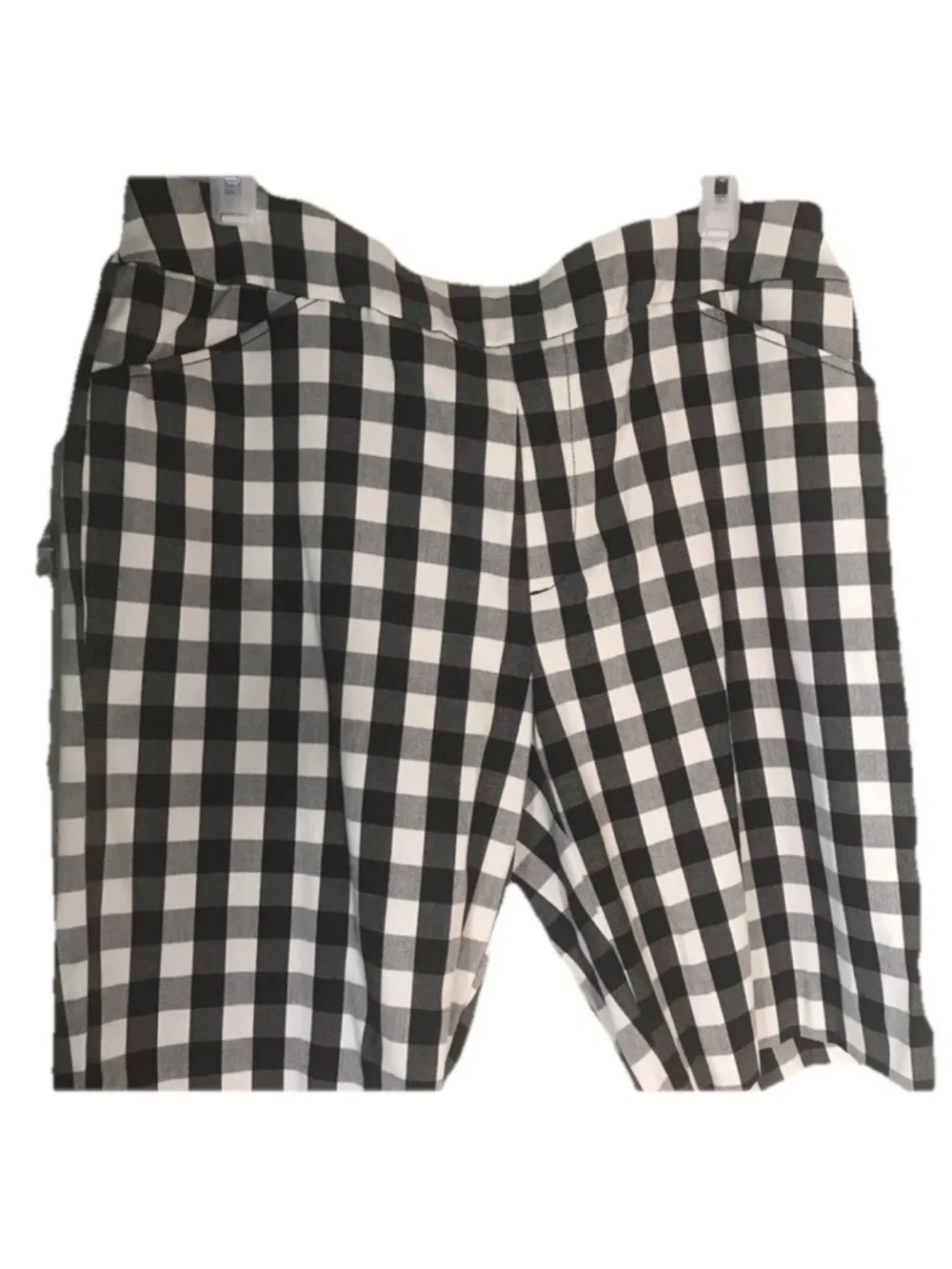 Time and Tru Black & White Gingham Women’s Bermuda Shorts